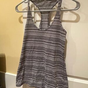 Lululemon Striped Gray Women's Tank Top